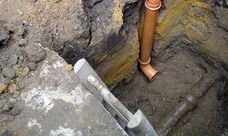 Drain Pipe Construction Work